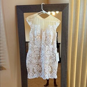 Elegant White Lace Dress